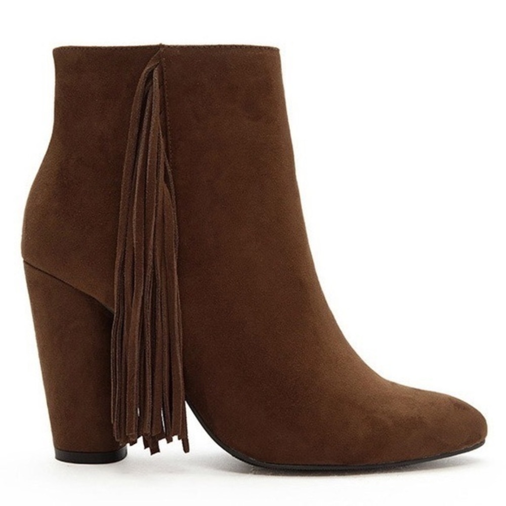 2/$20 Faux Suede Fringe Booties